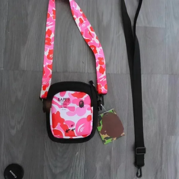 A Bathing Ape x WGM Pink Camo Crossbody Bag - 1