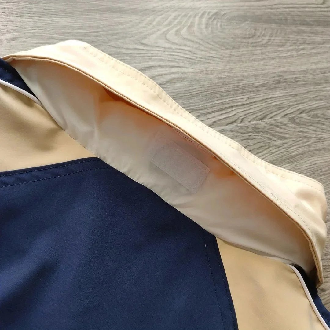 Cav Empt Windbreaker Jacket Navy and Beige - 9
