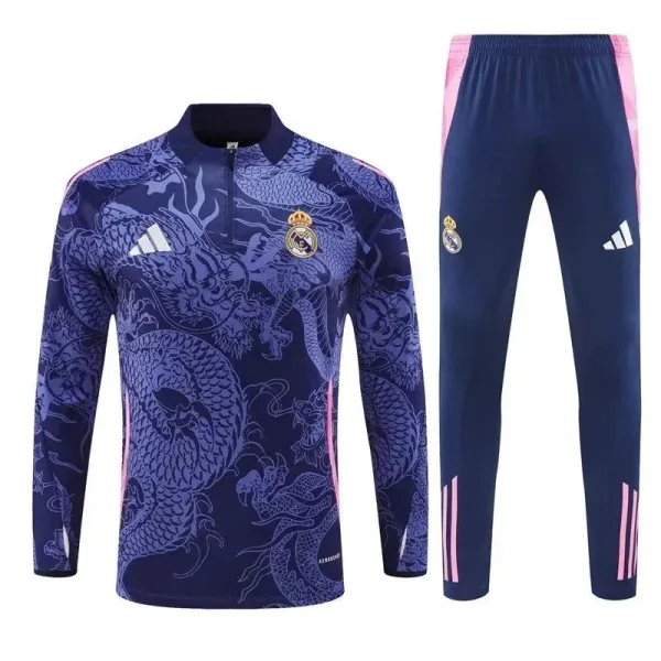 Adidas x Real Madrid Dragon Print Tracksuit Navy Pink - 1