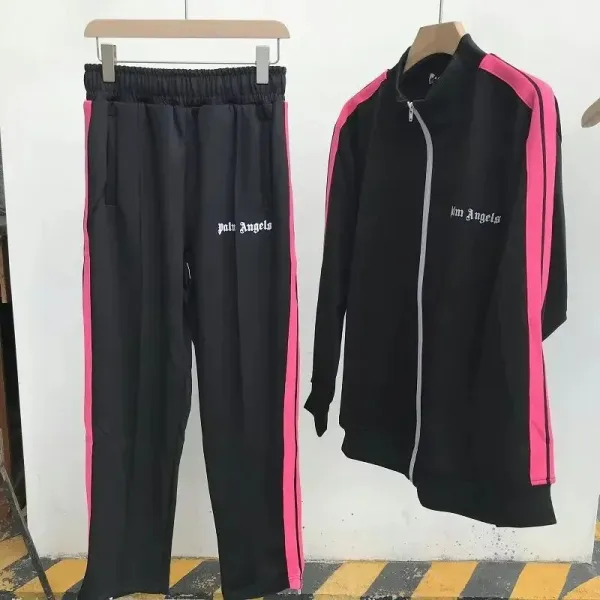 Palm Angels Track Pants Purple with White Side Stripes - 10