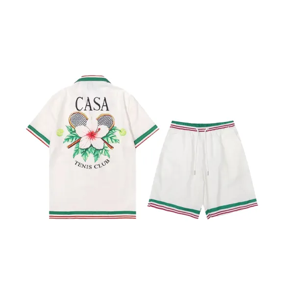 CASA Tennis Club White Floral Print Polo Set - 1