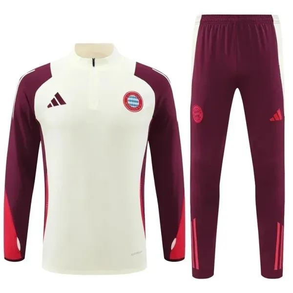 Adidas FC Bayern Munich Training Tracksuit Burgundy-White - 1