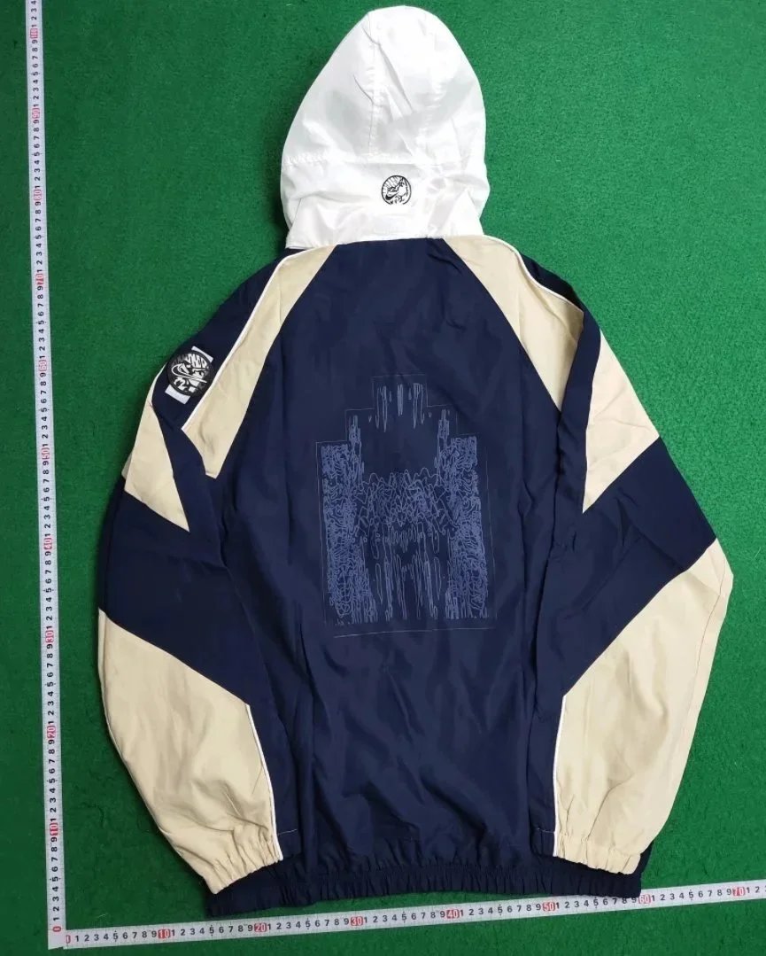 Cav Empt Windbreaker Jacket Navy and Beige - 4