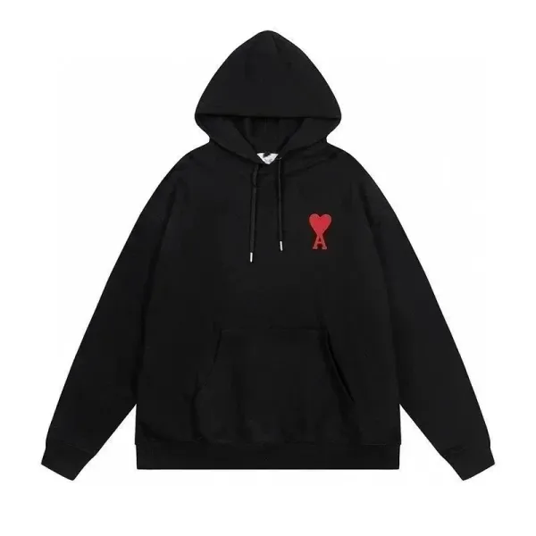 Comme des Garçons Play Heart Logo Black Hoodie - 1