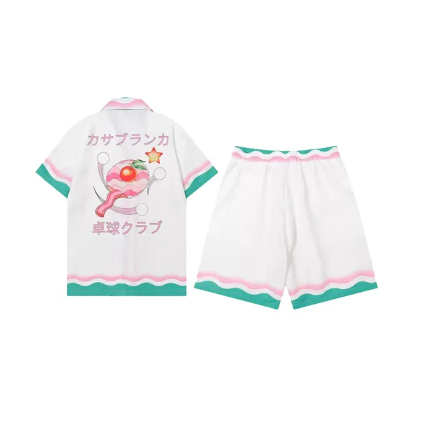 Casablanca x Table Tennis Club White Pink Green Sporty Set - 1