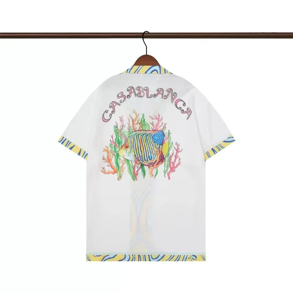 Casablanca Tropical Fish Print Shirt White - 1