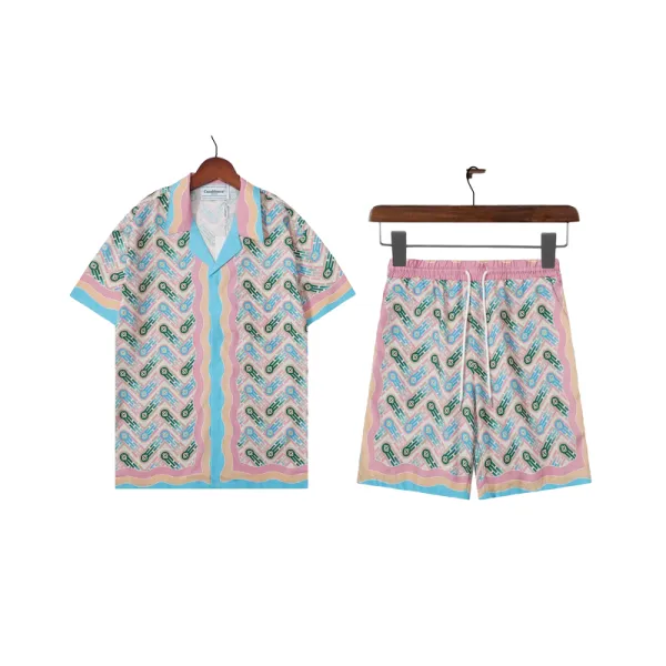 Candide + Co Patterned Resort Set Multicolor Shirt and Shorts - 1