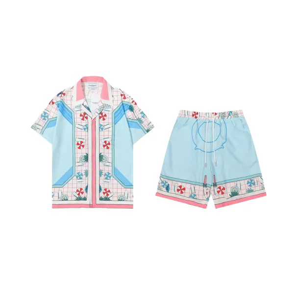 Gentlemonster x Collaboration Summer Resort Set Multicolor Shirt and Shorts - 1