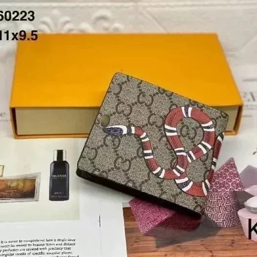 Gucci Kingsnake Print GG Marmont Card Holder Multicolor Wallet - 1