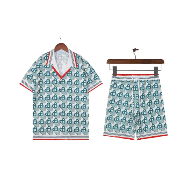 Comme des Garçons Play Heart Pattern Short-Sleeve Shirt and Shorts Set Multicolor - 1