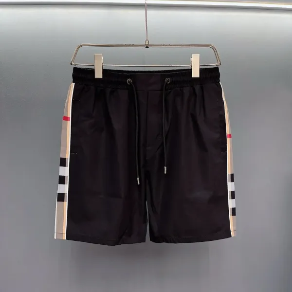 Burberry Check-Trimmed Swim Shorts Black - 1