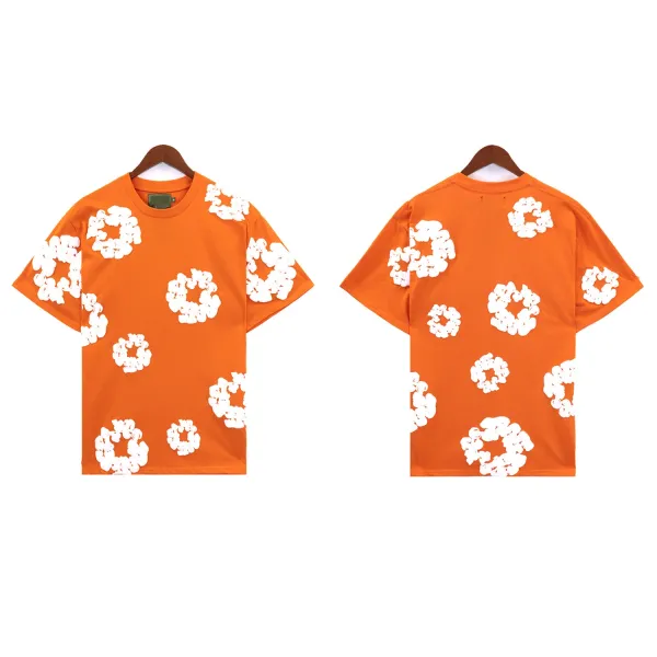 Design Floral Print Orange T-Shirt - 1