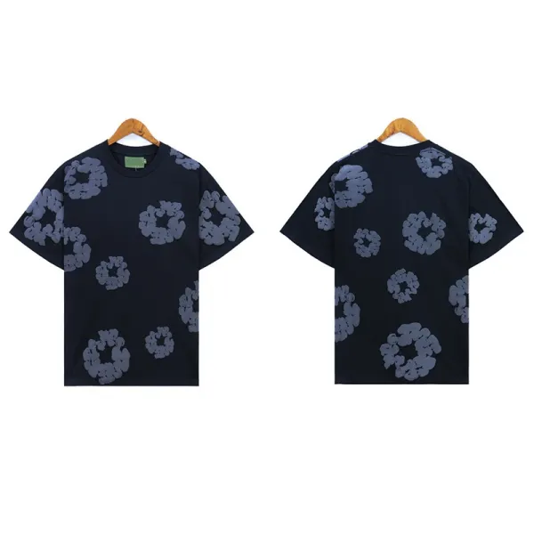 Design Floral Print Oversized T-Shirt Navy - 1