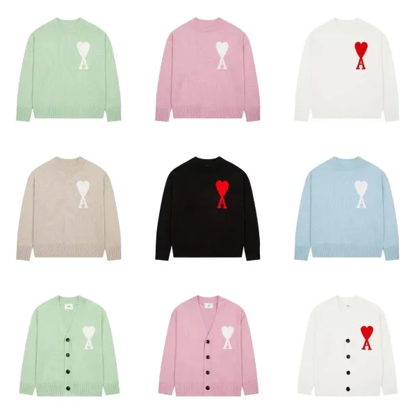 Ami Paris Heart Logo Cardigan Mint Green - 3