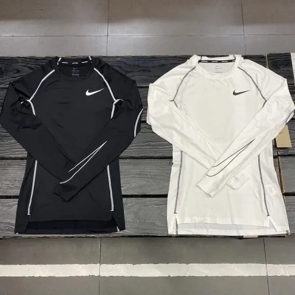 Nike Pro Base Layer Long Sleeve Gray Top - 6