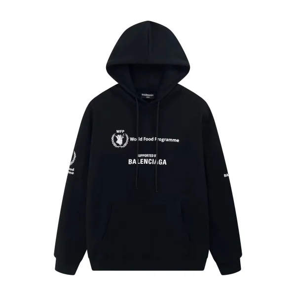 Balenciaga x World Food Programme Black Hoodie - 1