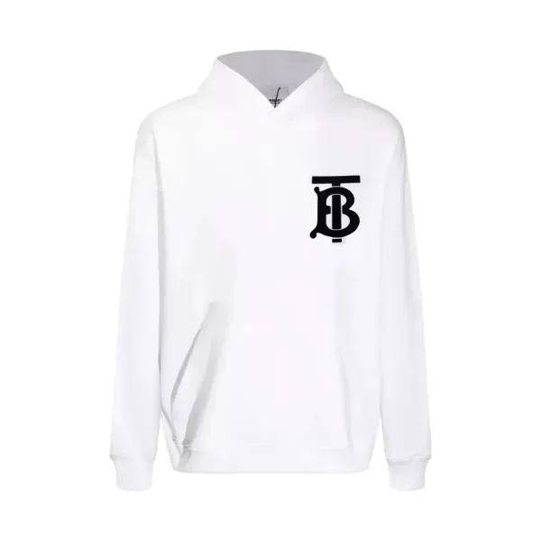 Burberry Monogram Logo Hoodie White - 1