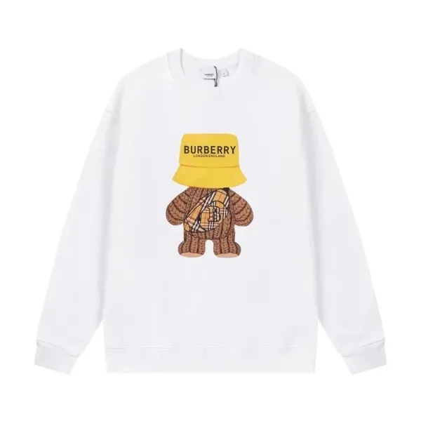 Burberry Thomas Bear Graphic White Hoodie - 1