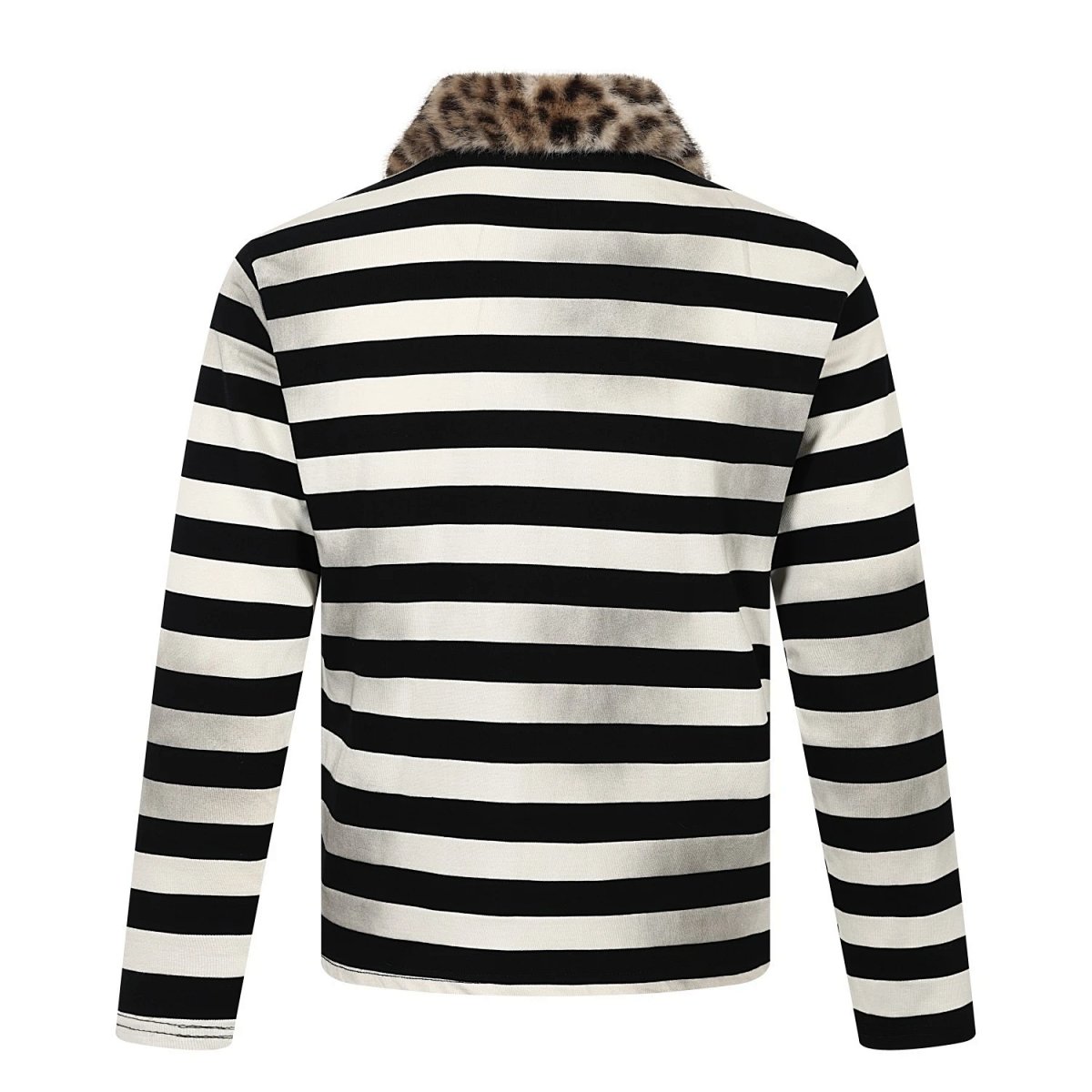 Detachable Fur Collar Long-Sleeve Top