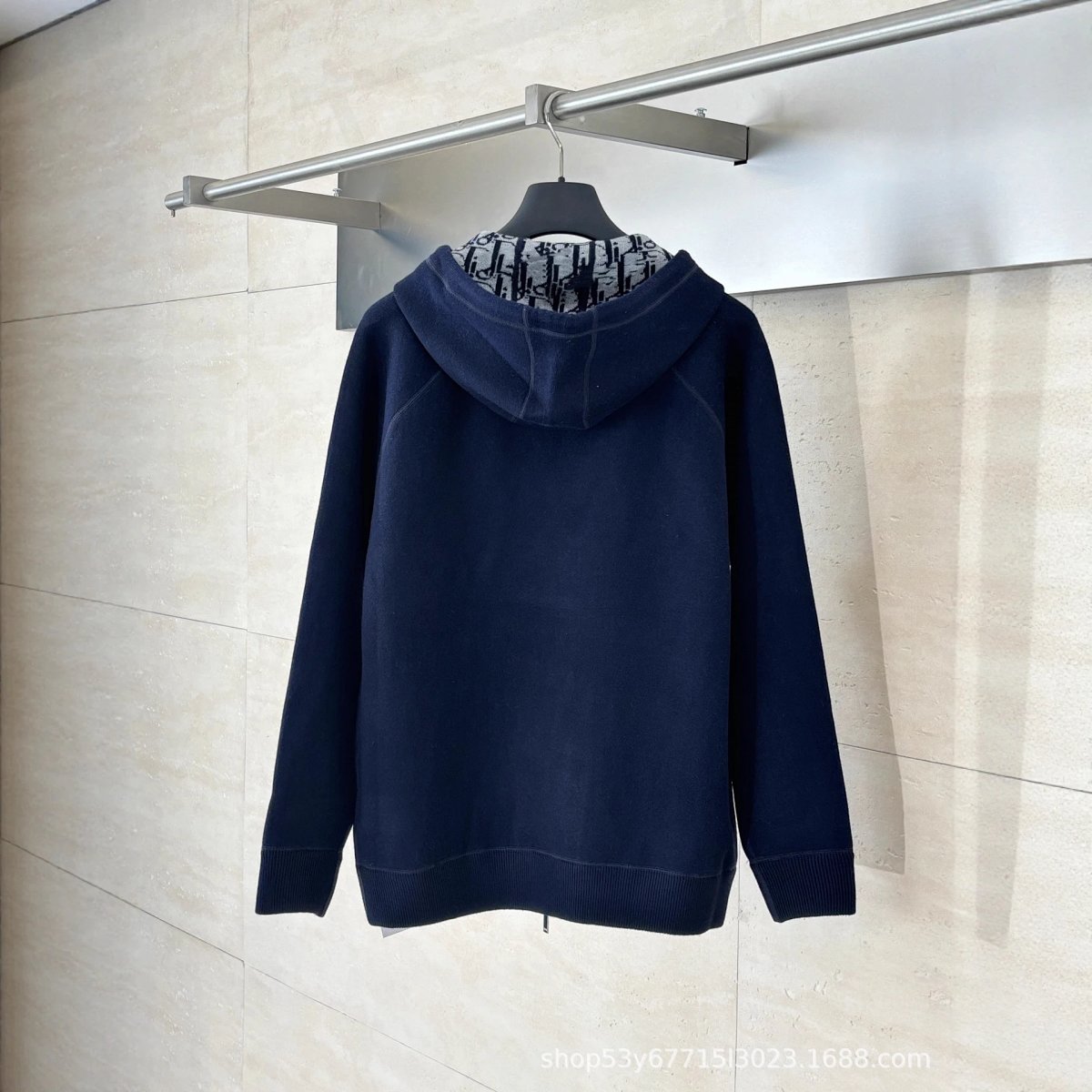 Knit Hooded Reversible Sweatshirt Jacket Unisex