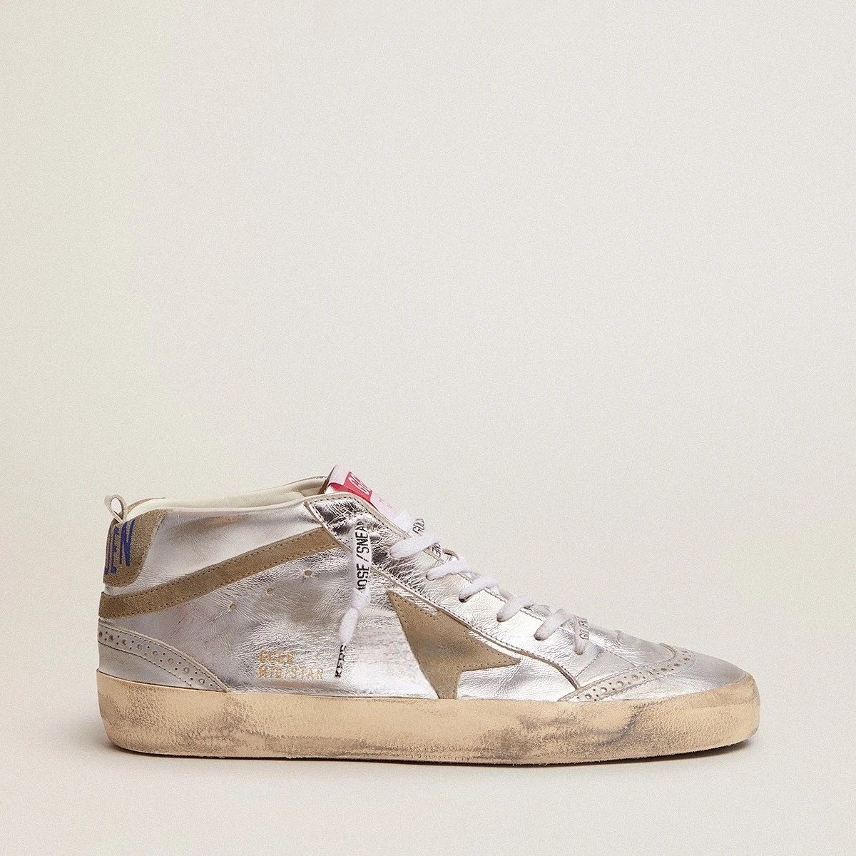 GG MidStar Mid-Top Distressed Sneakers