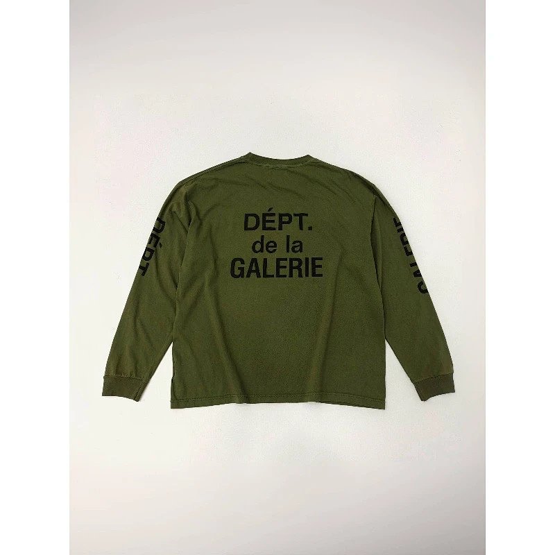 French American High Street Washed Vintage Loose Long-Sleeve Tee