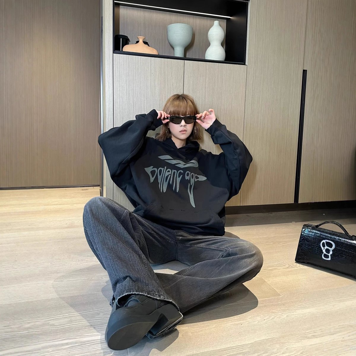 Artistic Letter Print Hoodie
