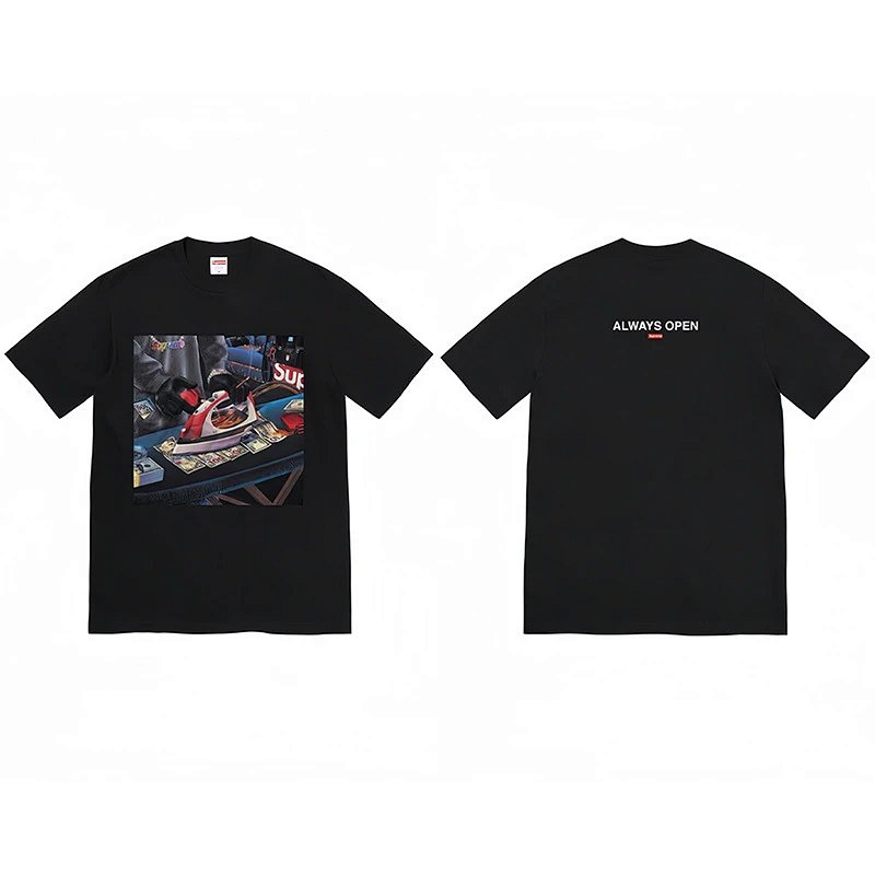 Short-Sleeve T-Shirt Classic Letter Print Box Logo Crew Neck Casual Tee Unisex