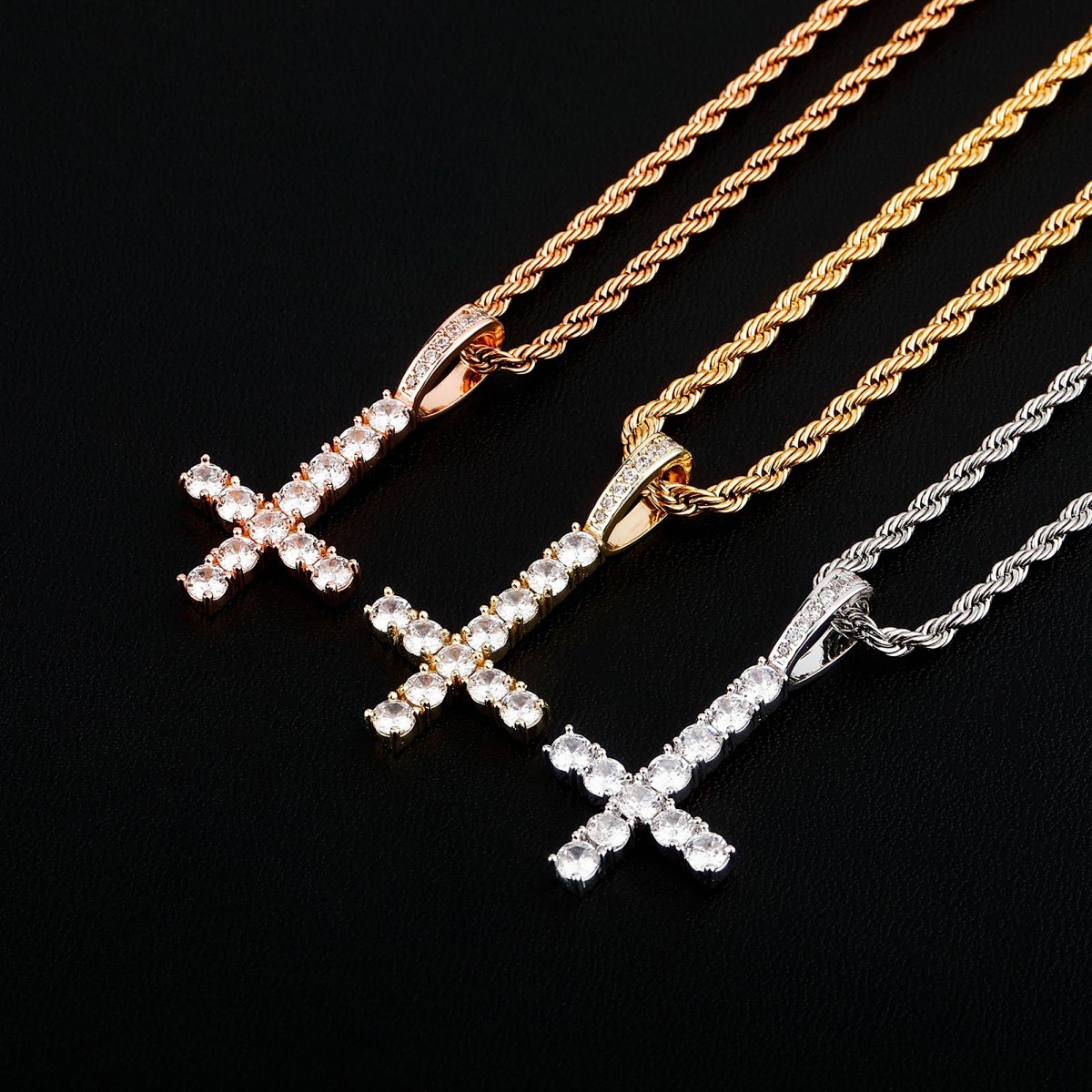Inverted Cross Pendant Necklace
