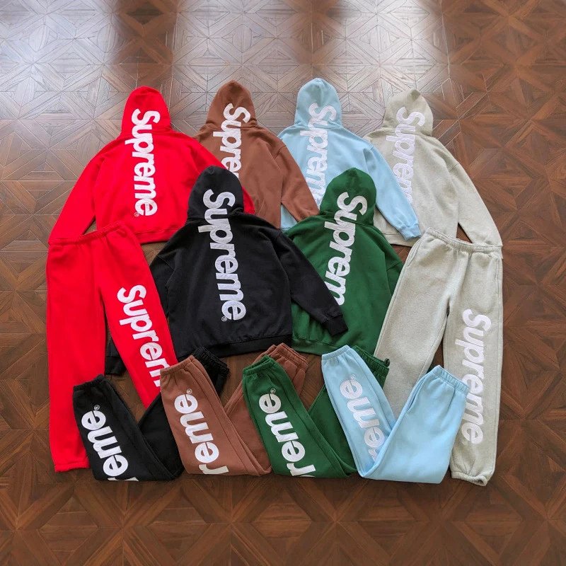 Classic Cross-Border Best-Seller Sup x Burberry Collab Print Fleece Crewneck Sweatshirt Unisex Couple Hoodie