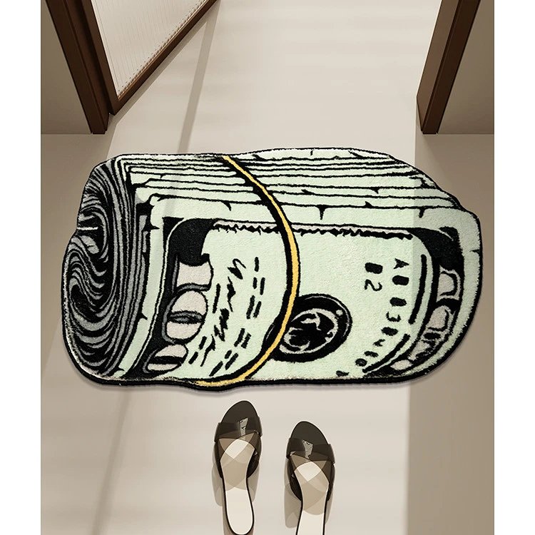 Creative US Dollar Bill Shaped Area Rug for Living Room Sofa Coffee Table Home Computer Rocking Chair Carpet