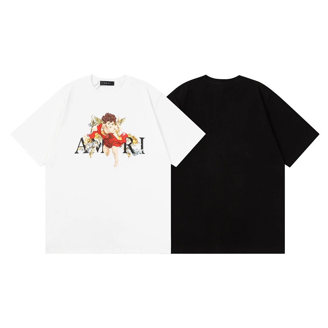AIRI Angel Print Hip-Hop Short-Sleeve Unisex T-Shirt