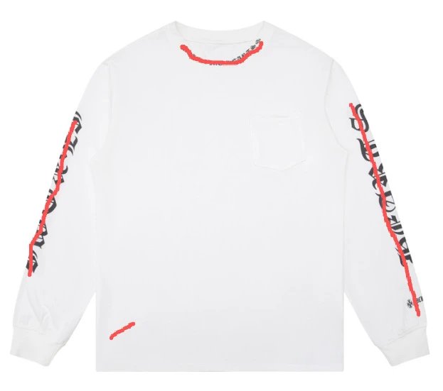 Chrome Hearts Logo Sleeve Pocket T-shirt White