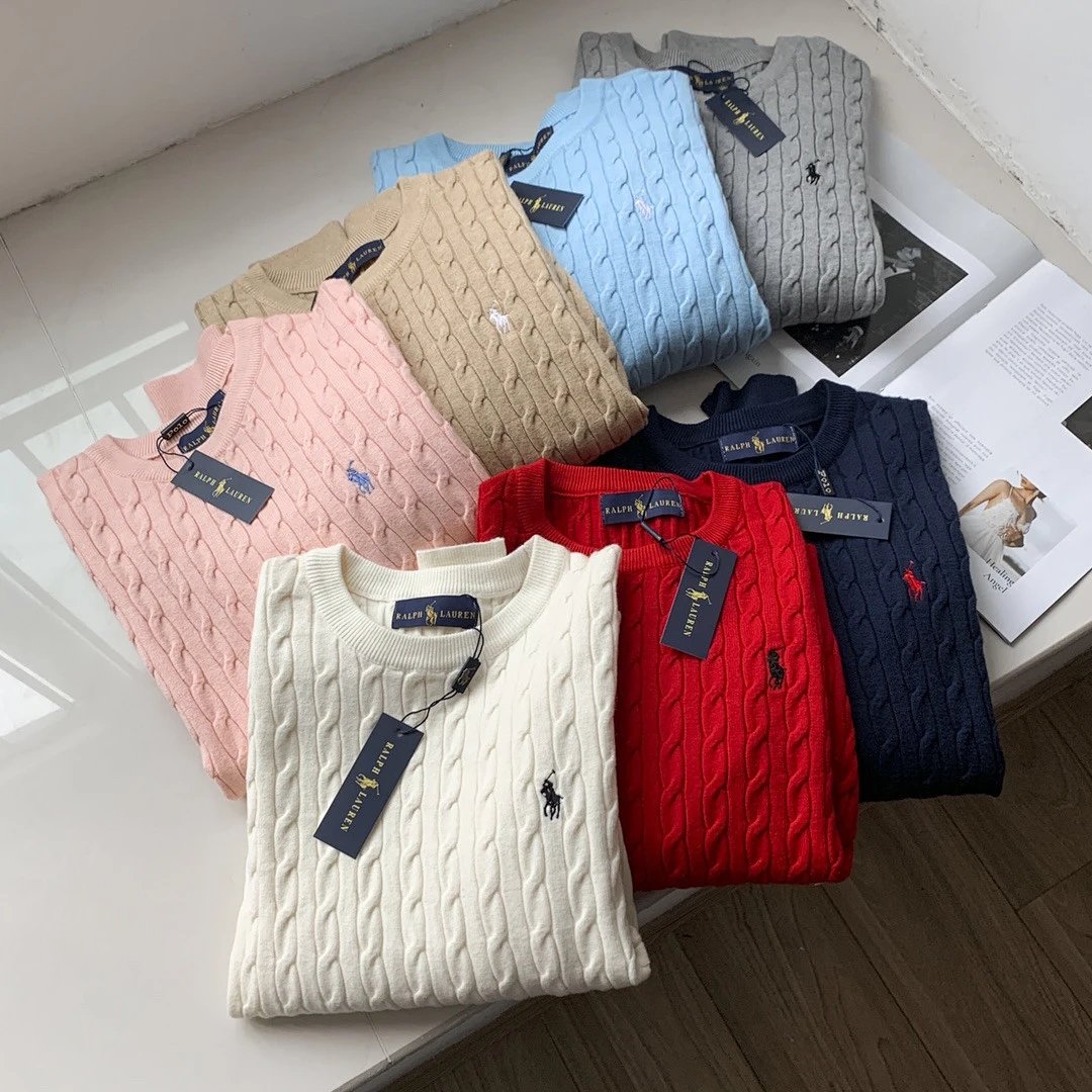 RL Pony Embroidered Soft Cable Knit Sweater