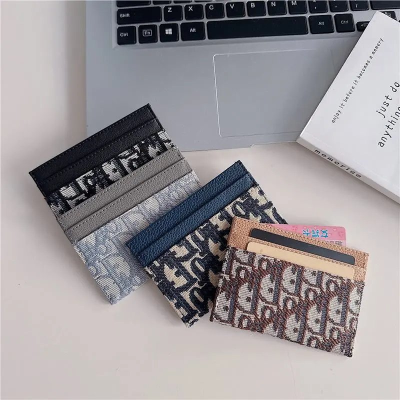 Fabric Card Holder Wallet - Large Capacity Card Organizer