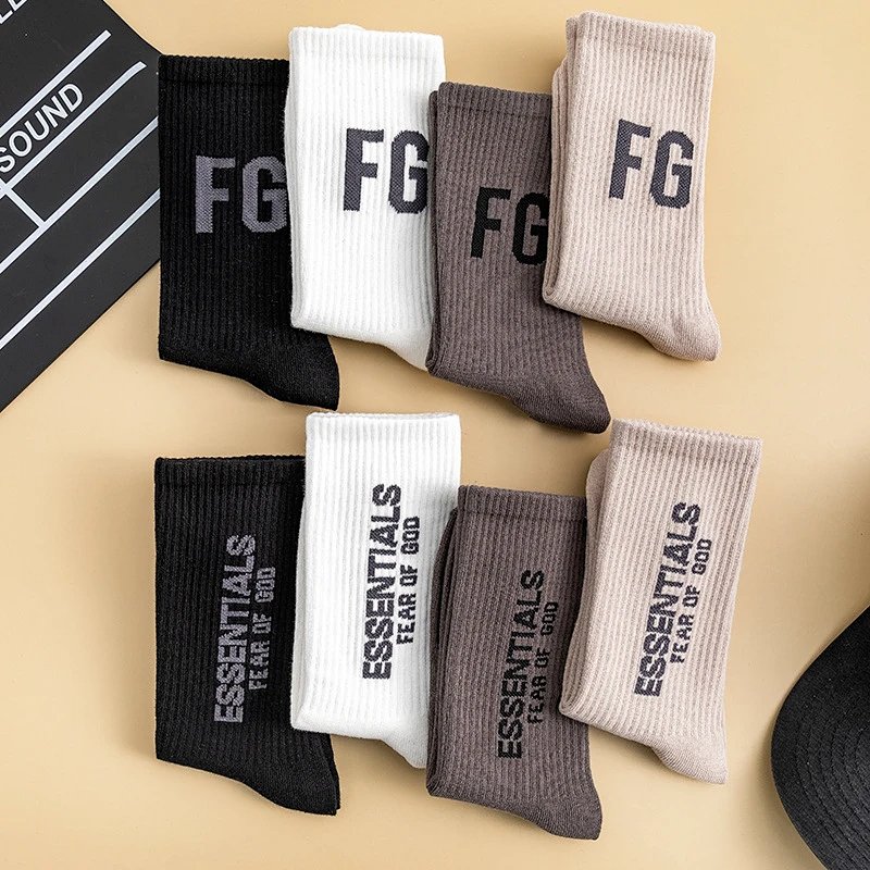 ESS Letter FG Casual Sports Long Socks Trendy Socks
