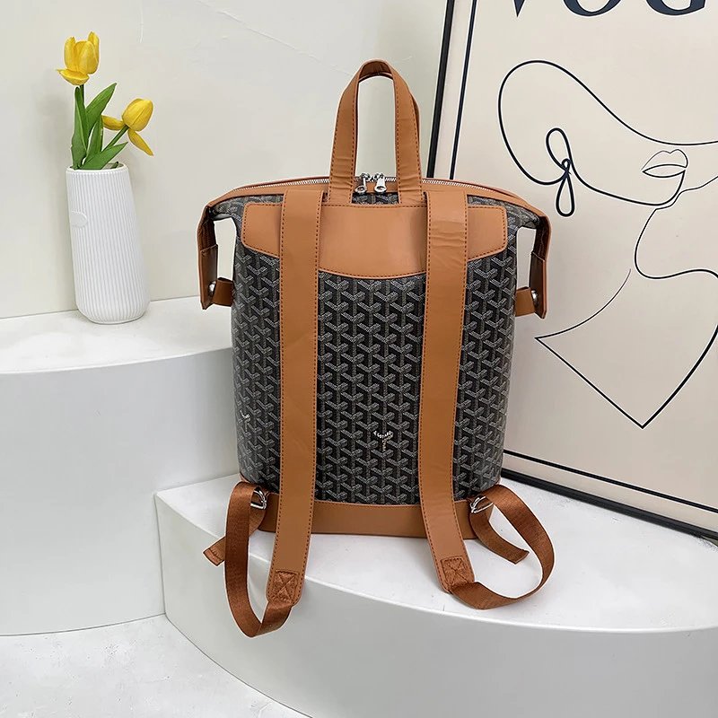 Cisalpin Large-Capacity Business Casual Backpack Commuter Briefcase Handbag Houndstooth