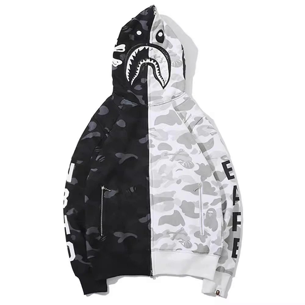 Monkey Zip-Up Hoodie Couples Double-Hood Jacket