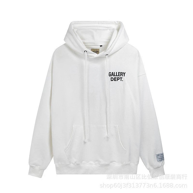GALL DEPT Classic Letter Print Hoodie Unisex High Street Hooded Sweatshirt Jacket