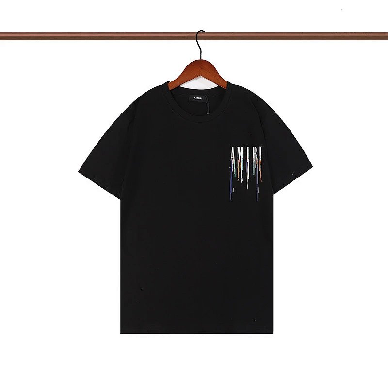 AMIRI Print Short-Sleeve Unisex Crew Neck Loose T-Shirt