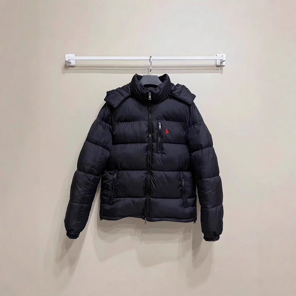 Winter US-Style Embroidered Hooded Puffer Jacket - Thickened Warm Couple's Casual Coat