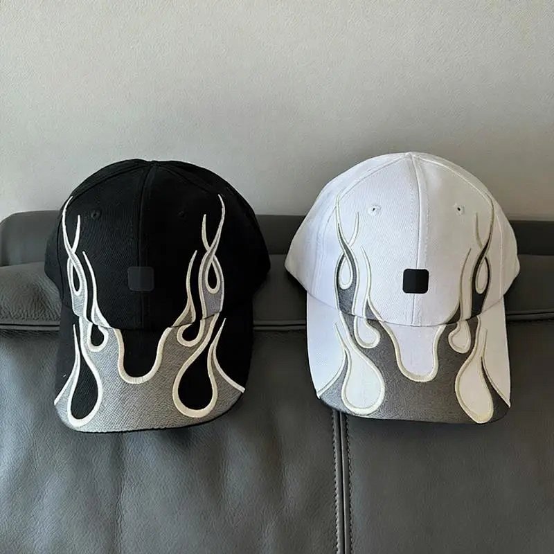 Flame Embroidered Baseball Cap