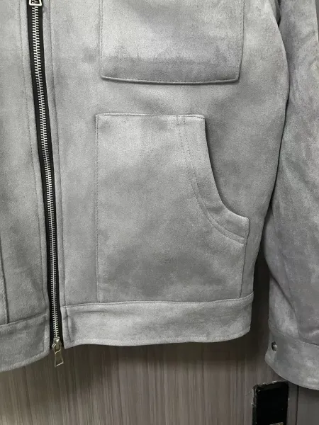 Design Suede Utility Jacket Beige Outerwear - 9