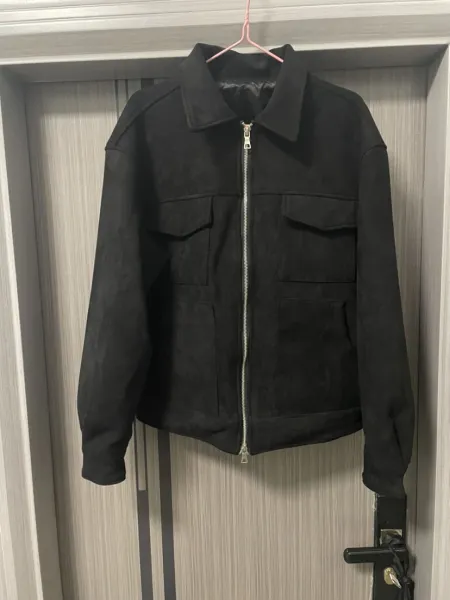 Design Suede Utility Jacket Beige Outerwear - 4