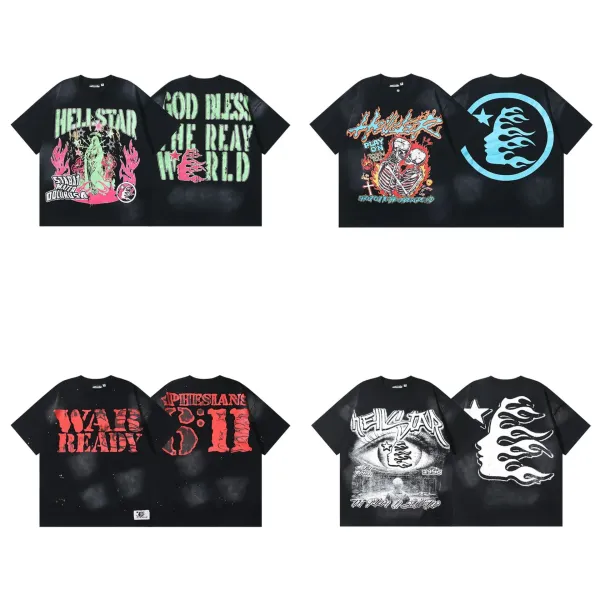 Hellstar Graphic Print Oversized T-Shirt Black - 10