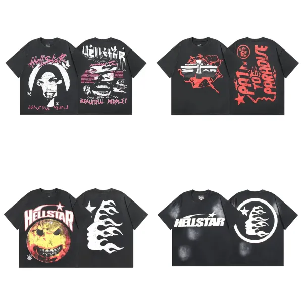 Hellstar Graphic Print Oversized T-Shirt Black - 26