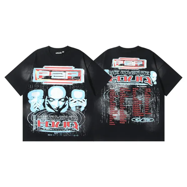 Pep The Afterlife Tour Black Graphic T-Shirt - 1