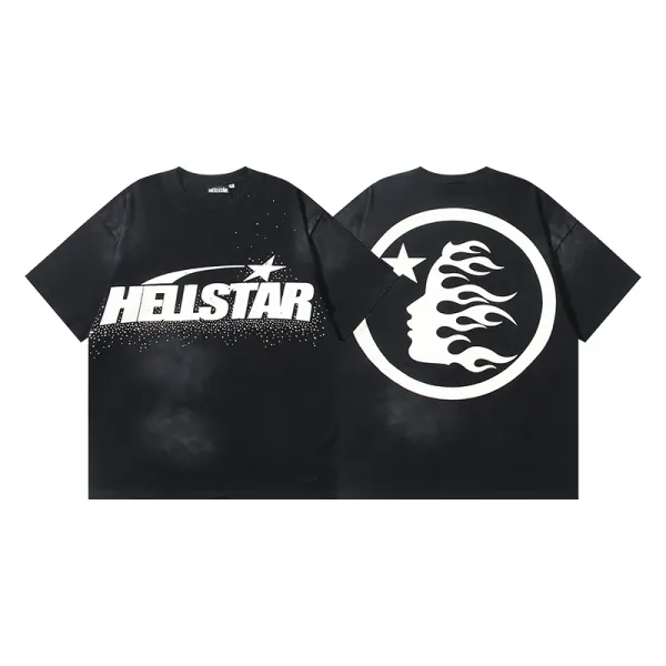Hellstar Cosmic Flame Black T-Shirt - 1