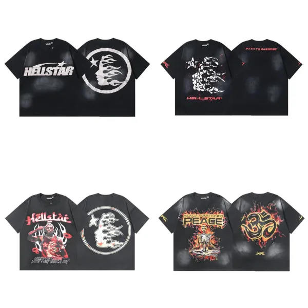 Hellstar Graphic Print Oversized T-Shirt Black - 22