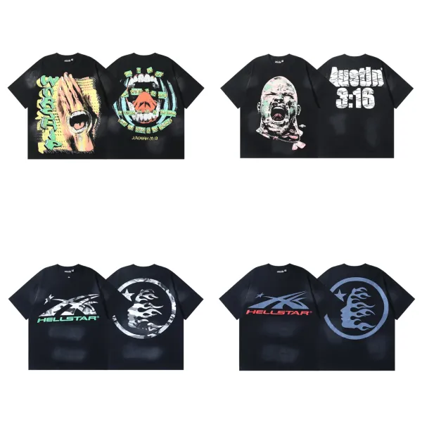 Hellstar Graphic Print Oversized T-Shirt Black - 8